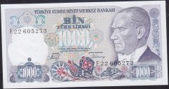 7.EMİSYON 2.TERTİP 1000 LİRA F22 605273 ÇİLALTI