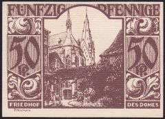 Almanya 50 Pfennig Notgeld 1921 Çil