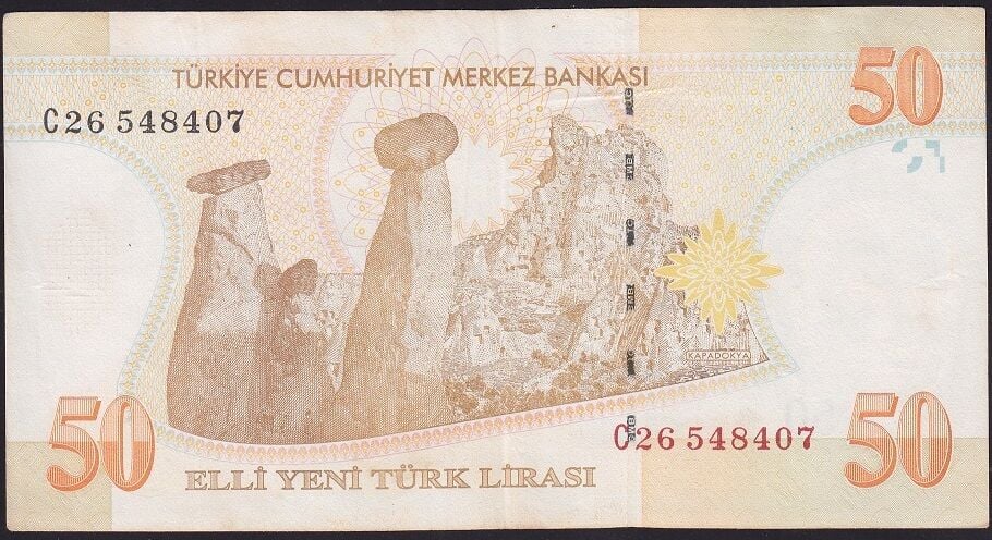 8.Emisyon 50 YTL C26 548407 Çok Temiz+