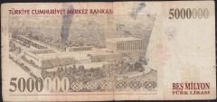 7.Emisyon 5 000 000 Lira B07 141486 Temiz