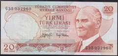 6.EMİSYON 3.TERTİP 20 LİRA G35 032960 ÇİLALTI ÇİL