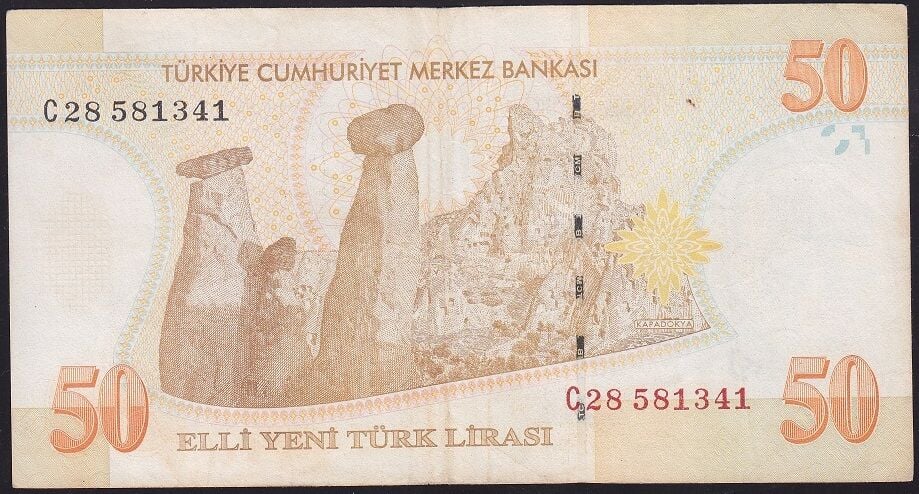 8.Emisyon 50 YTL C28 581341 Çok Temiz