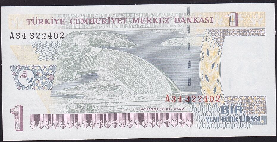 8.Emisyon 1 YTL A34 322402 Çil