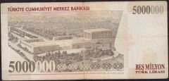 7.Emisyon 5 000 000 Lira B04 898061 Temiz