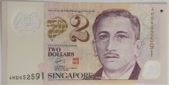 Singapur 2 Dolar 2006 Çil Polymer Pick 46a