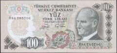 6.Emisyon 2.Tertip 100 Lira H86 705706 Çilaltı