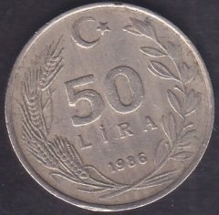 1986 Yılı 50 Lira Çok Temiz