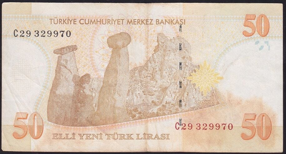 8.Emisyon 50 YTL C29 329970 Çok Temiz