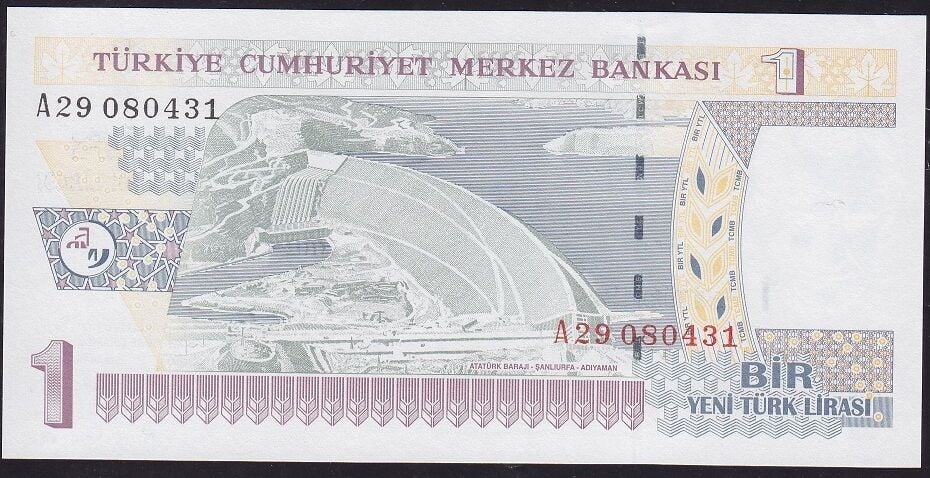 8.Emisyon 1 YTL A29 080431 Çil