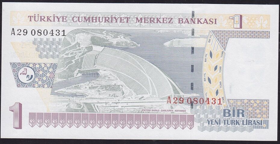8.Emisyon 1 YTL A29 080431 Çil