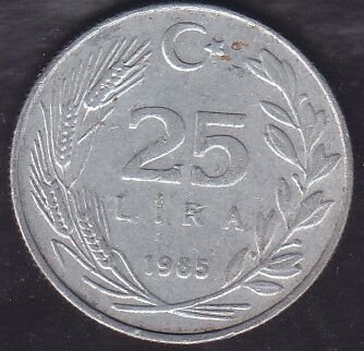 1985 Yılı 25 Lira