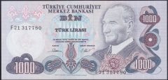 6.EMİSYON 3.TERTİP 1000 LİRA F21 317780 ÇİL