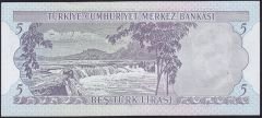 6.Emisyon 2.Tertip 5 Lira G15 179858 Çilaltı