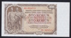 ÇEKOSLOVAKYA 100 KORUN 1953 ÇİL