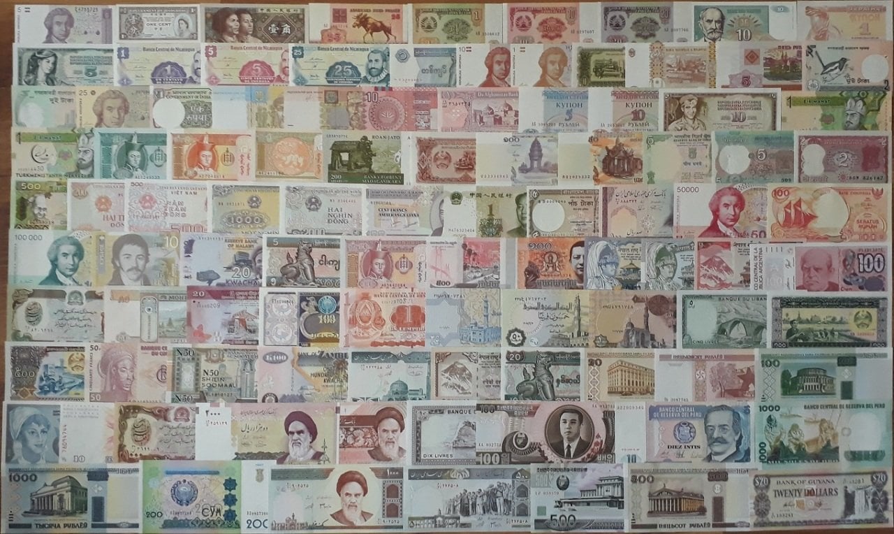 100 ADET YABANCI KAĞIT PARA FARKLI HEPSİ ÇİL - Para Listesi Açıklamada Vardır