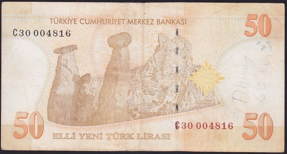 8.Emisyon 50 YTL C30 004816 Çok Temiz
