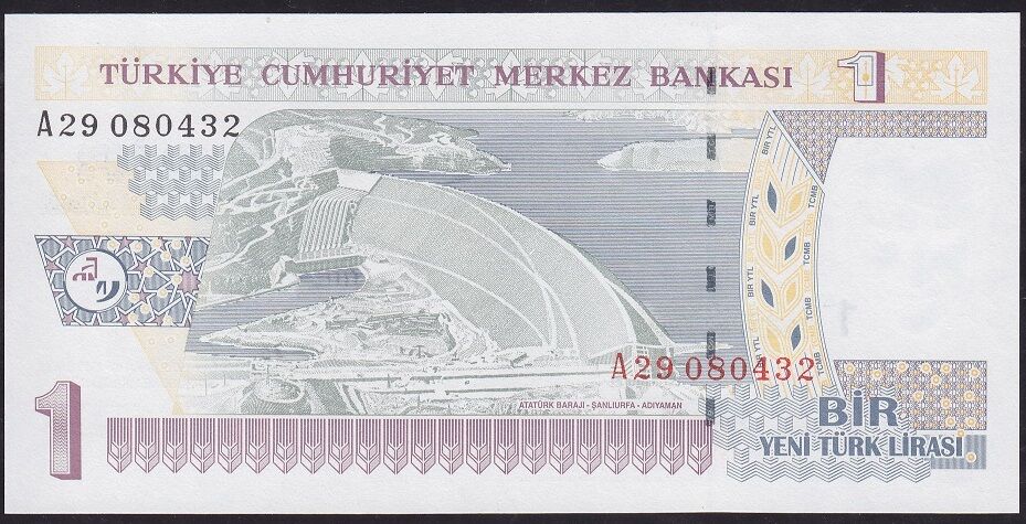 8.Emisyon 1 YTL A29 0804XX Çil