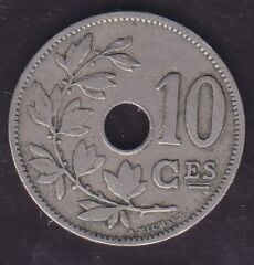 Belçika 10 Centimes 1902 Belgique