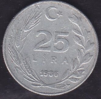 1986 Yılı 25 Lira
