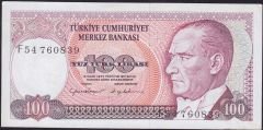 7.Emisyon 2.Tertip 100 Lira F54 760839 Çilaltı Çil