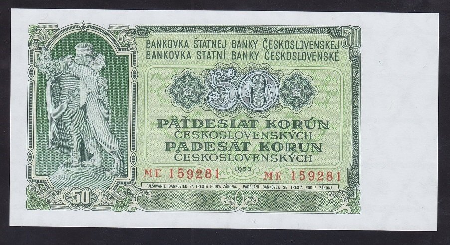ÇEKOSLOVAKYA 50 KORUN 1953 ÇİL