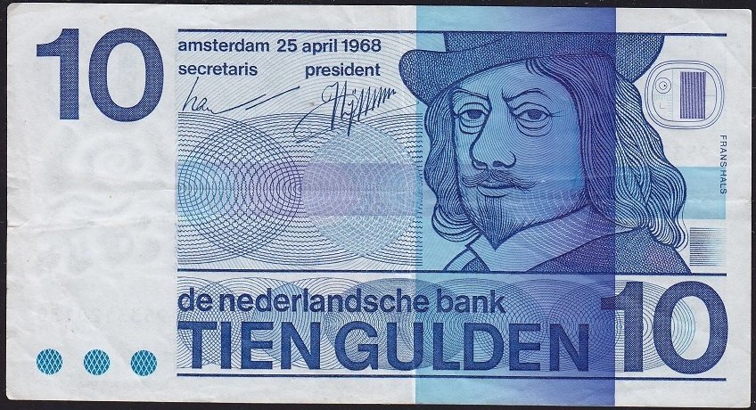 Hollanda 10 Gulden 1968 Çok Temiz +