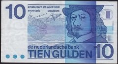 Hollanda 10 Gulden 1968 Çok Temiz +
