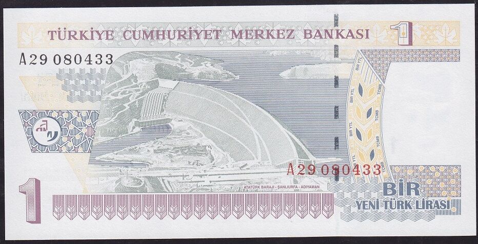 8.Emisyon 1 YTL A29 080433 Çil