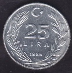 1986 Yılı 25 Lira