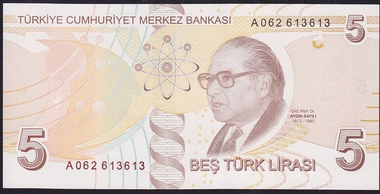 9.Emisyon 1.Tertip 5 Lira A062 613 613 Çil