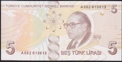 9.Emisyon 1.Tertip 5 Lira A062 613 613 Çil