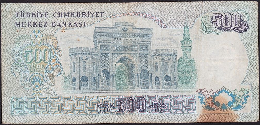 6.Emisyon 2.Tertip 500 Lira K17 037219 Temiz