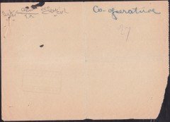 Aydın incir Kooperatif Şirketine kesilmiş Tren bileti 1919 yılı