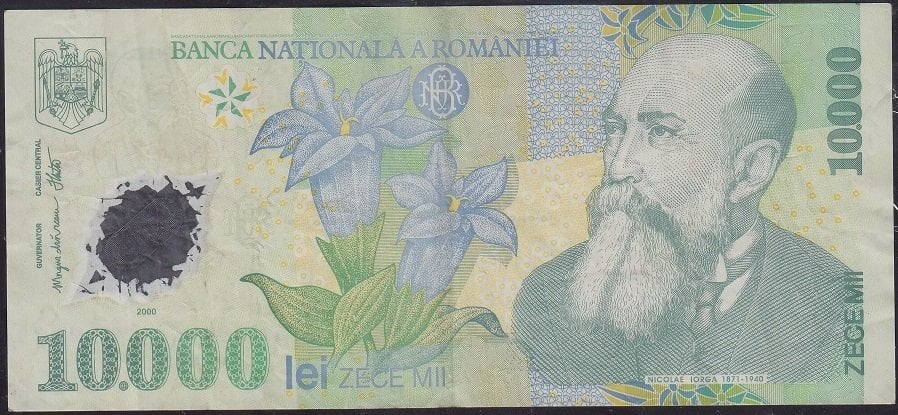 Romanya 10000 Lei 2000 Çok Temiz