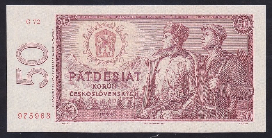 ÇEKOSLOVAKYA 50 KORUN 1964 ÇİL