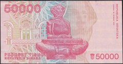 Hırvatistan 50000 Dinar 1993 Çok Çok Temiz+