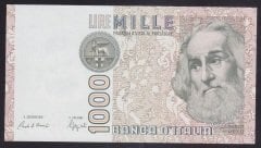 İtalya 1000 Lire 1982 Çil Pick 109b