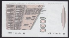 İtalya 1000 Lire 1982 Çil Pick 109b