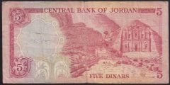 Ürdün 5 Dinar 1975 Temiz Pick 19