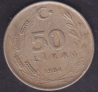 1984 Yılı 50 Lira Çok Temiz