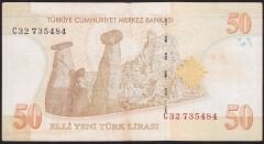 8.Emisyon 50 YTL C32 735484 Çok Temiz+