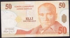 8.Emisyon 50 YTL C32 735484 Çok Temiz+