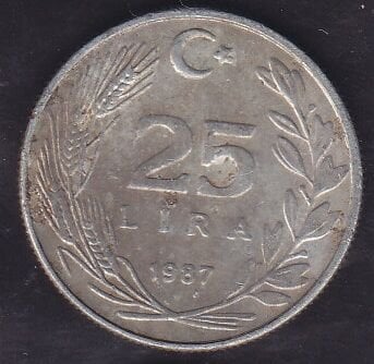 1987 Yılı 25 Lira