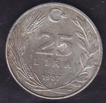 1987 Yılı 25 Lira