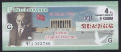2013 9 KASIM ÇEYREK BİLET -G SERİSİ