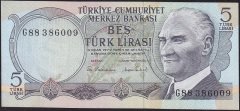6.Emisyon 2.Tertip 5 Lira G88 386009 Çil