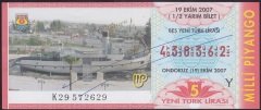 2007 19 EKİM YARIM BİLET - Y SERİSİ