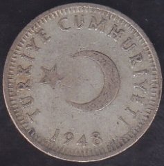 1948 YILI 50 KURUŞ GÜMÜŞ