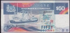Singapur 50 Dolar 1987 Çok Çok Temiz+ Pick 22