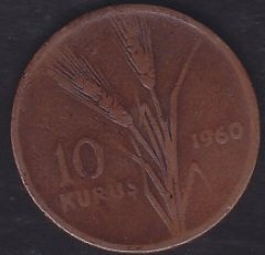 1960 YILI 10 KURUŞ ÇOK TEMİZ